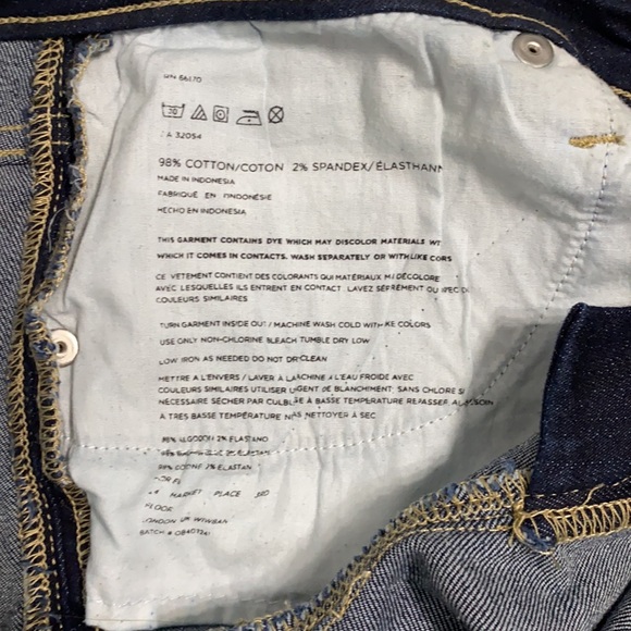 Dark Blue Denim Shortie Shorts - Picture 4 of 6